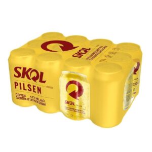 Cerveja Skol Pilsen Lata 350ml 12 Unidades